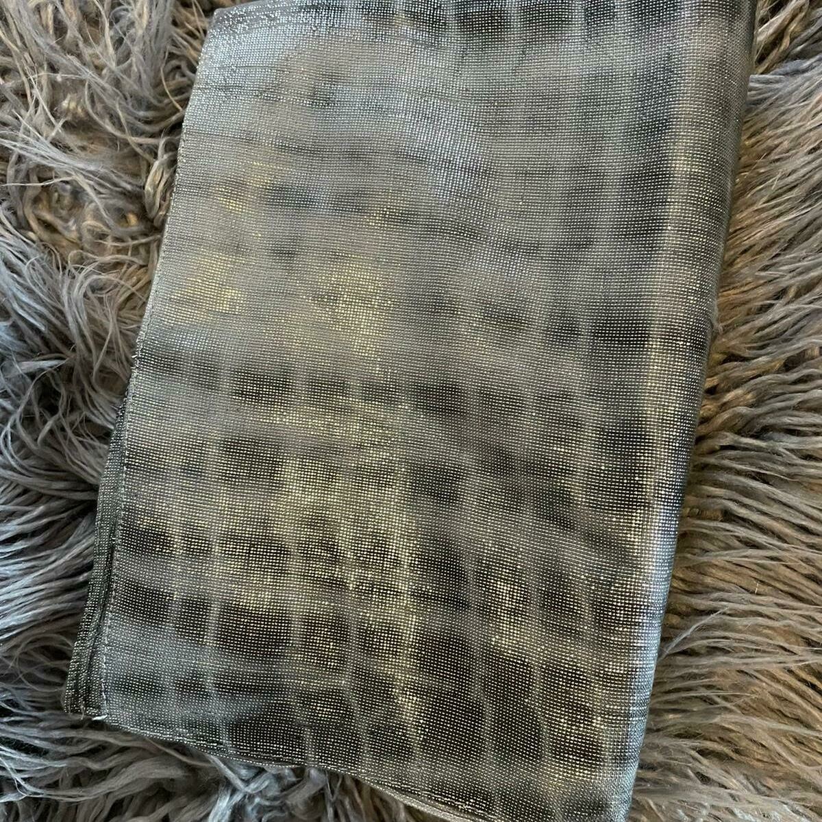 Black/silver tie dyed shimmer tichel