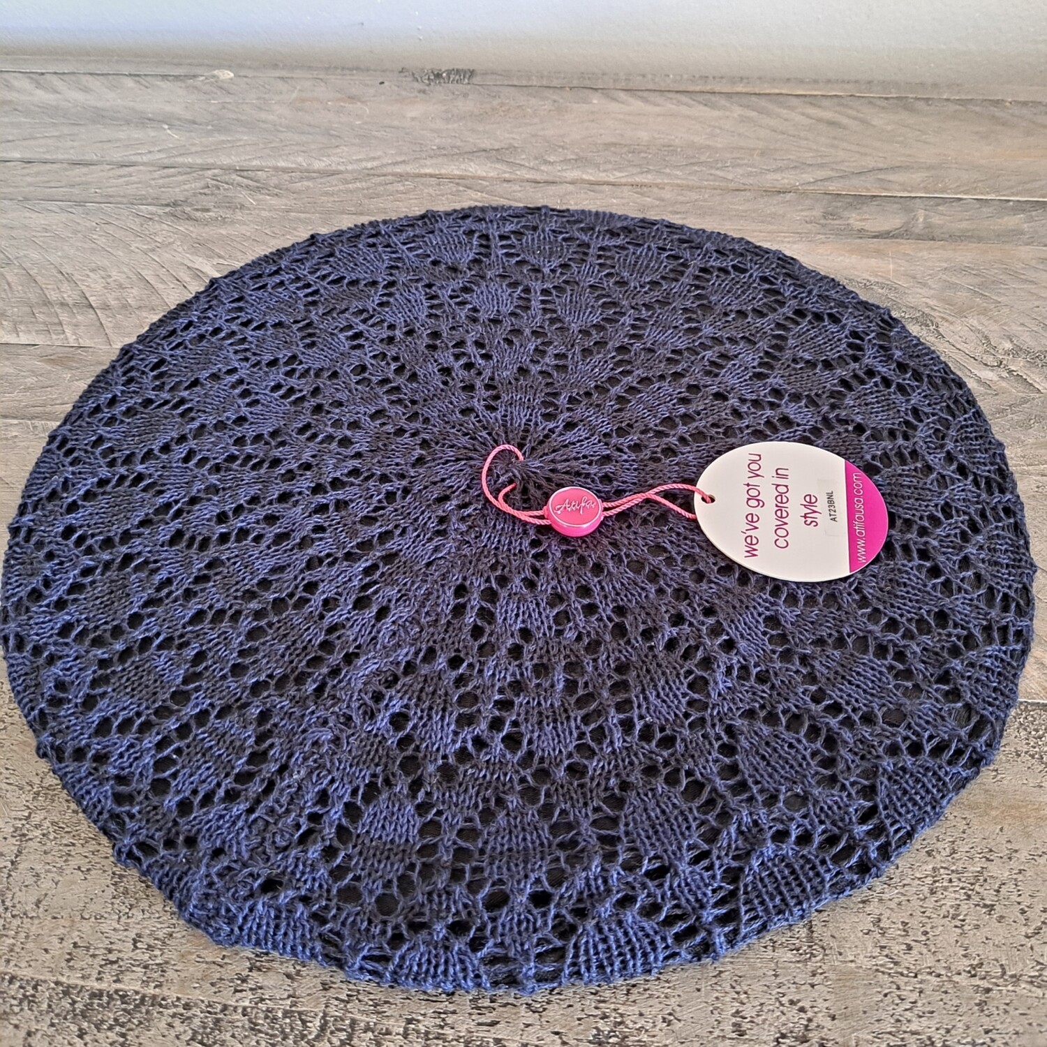Black/navy  Lined Beret Snood