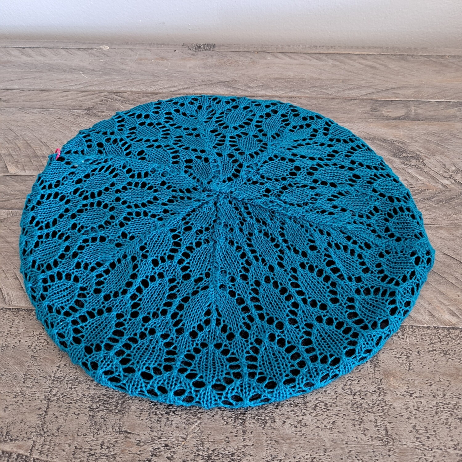 Turquoise Lined Beret Snood