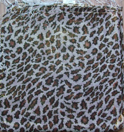 Leopard spots shimmering animal print tichel