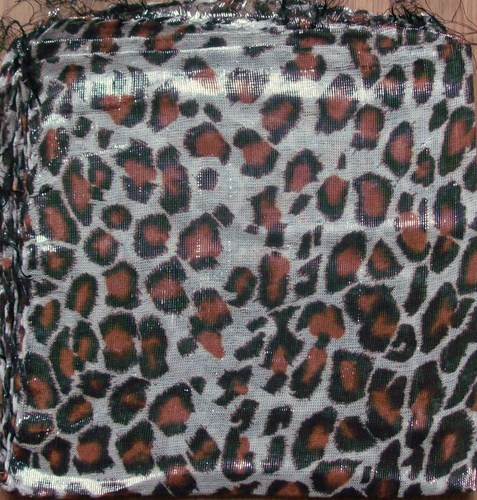 White leopard shimmering animal print tichel