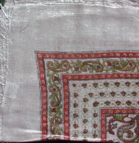 New cream shimmering tichel