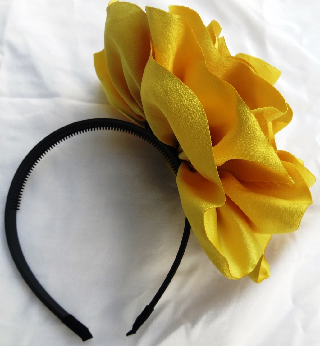 Yellow extra large flower headband