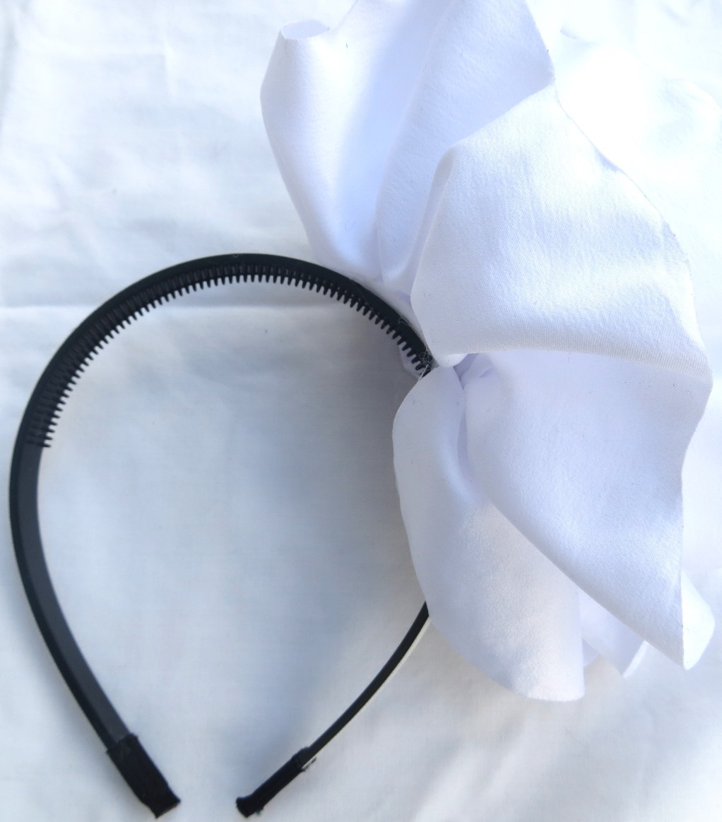White extra large flower headband