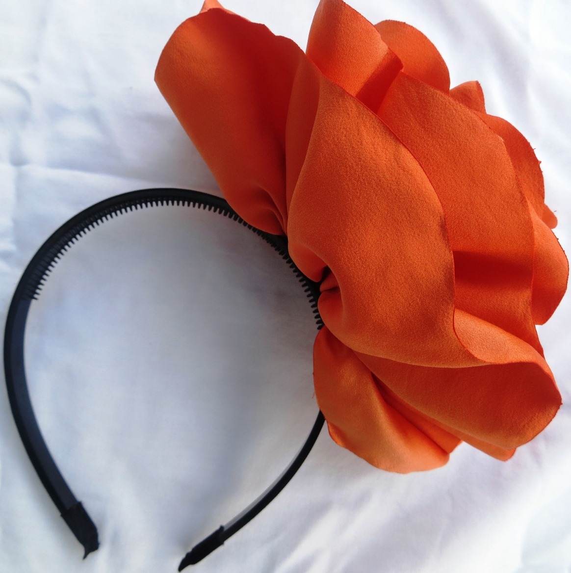 Orange extra large flower headband