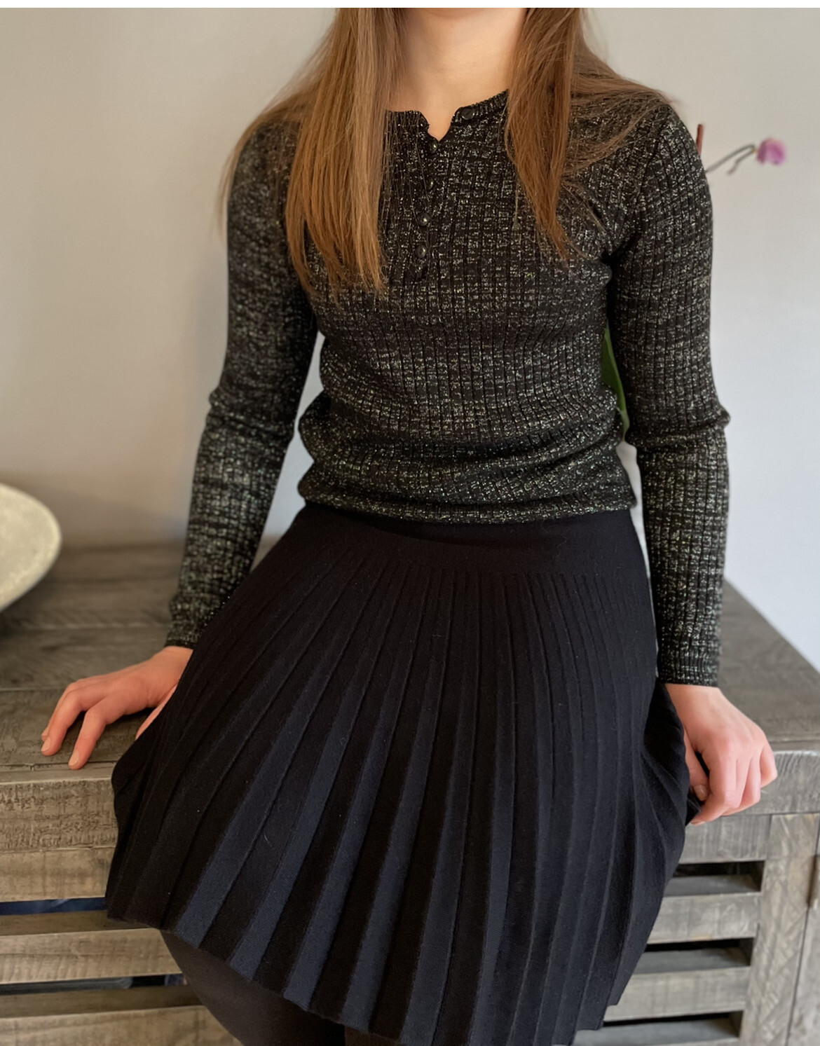 MM pleated skirts - black Summer Weight (slightly lighter)