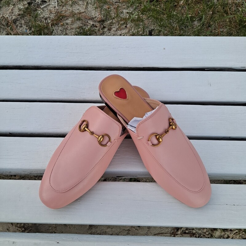 pink mule slides