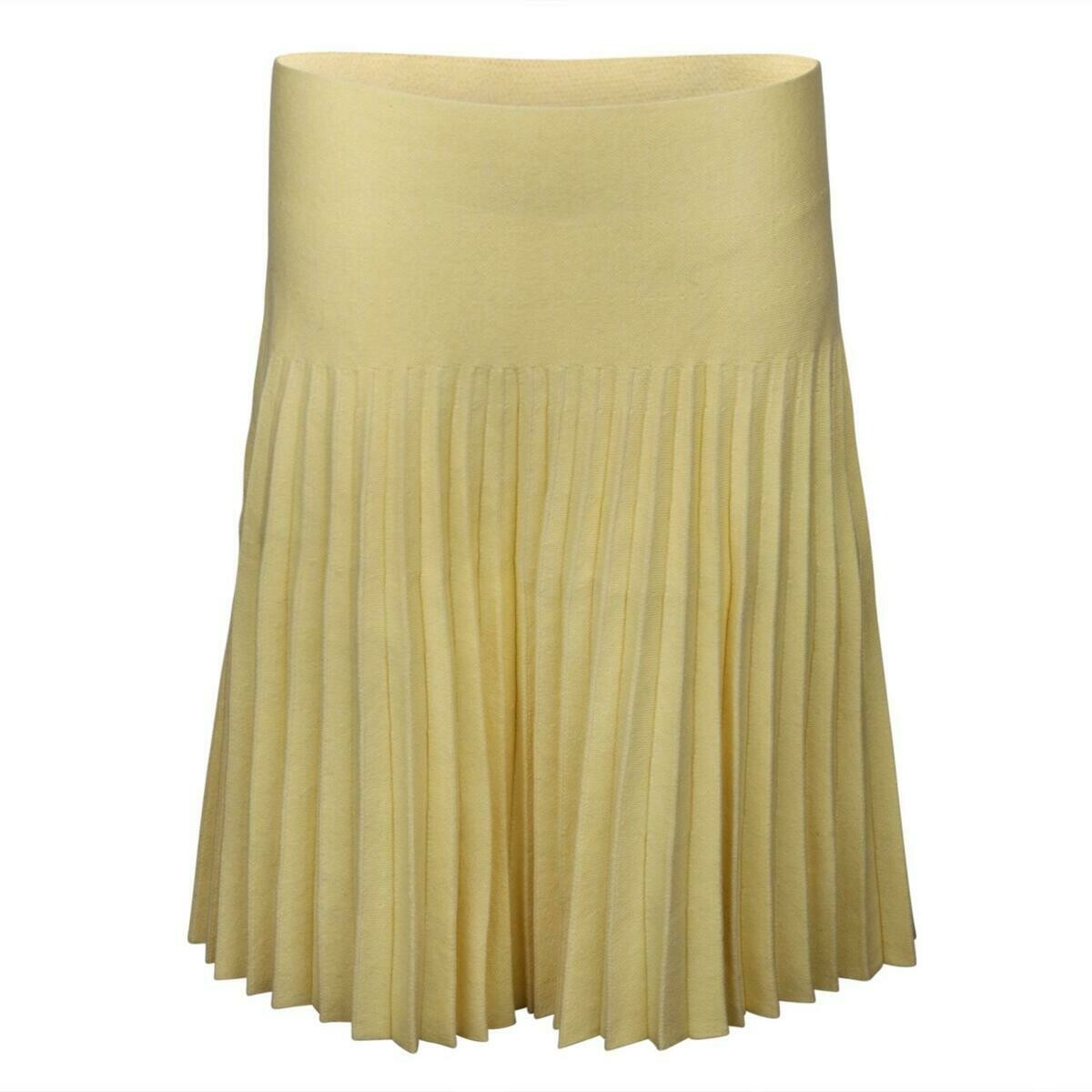 MM pleated skirt - light lemon