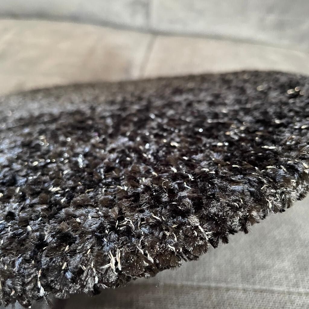 Black w/silver lurex lined chenille snood -XL