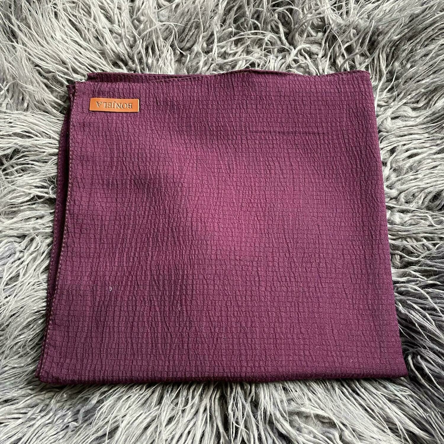 Wine textured solid tichel