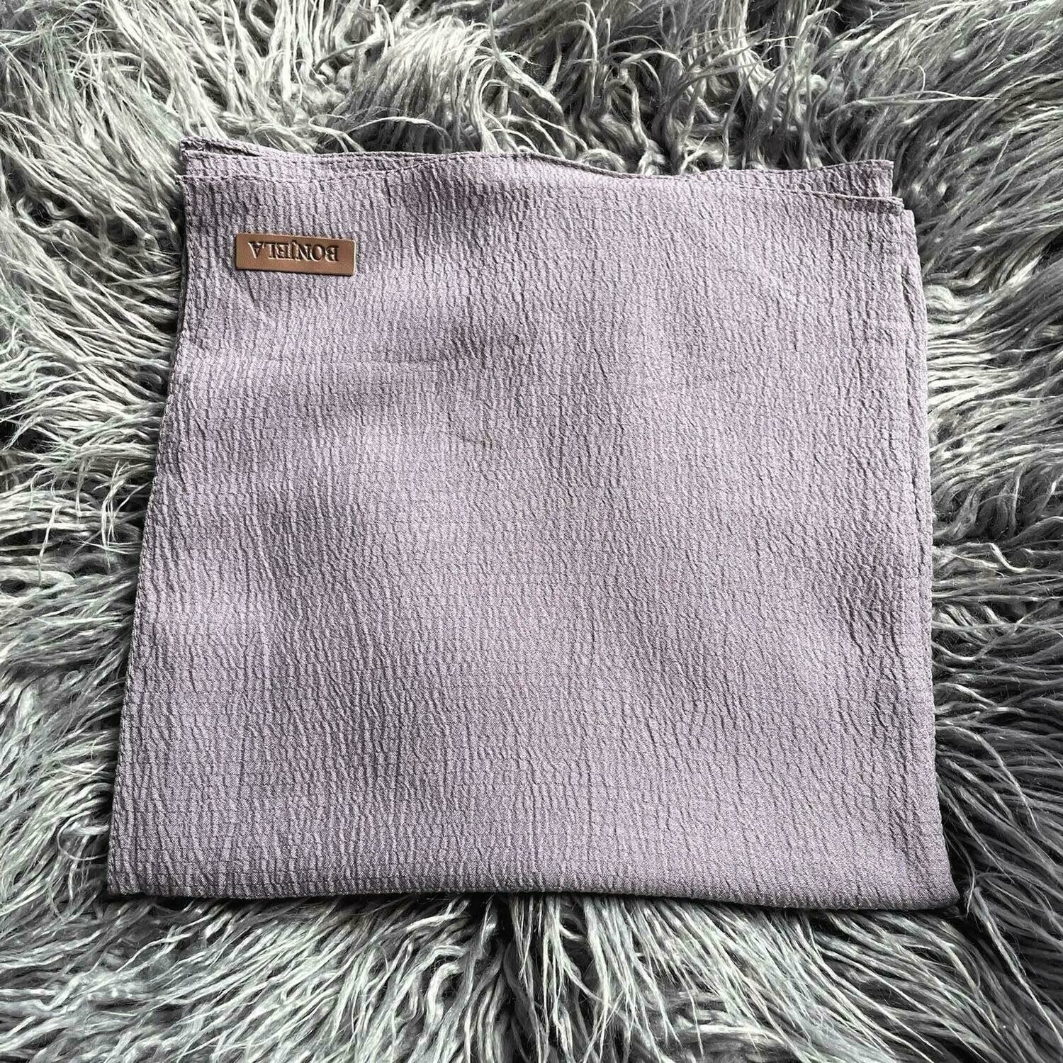 Lavender textured solid tichel
