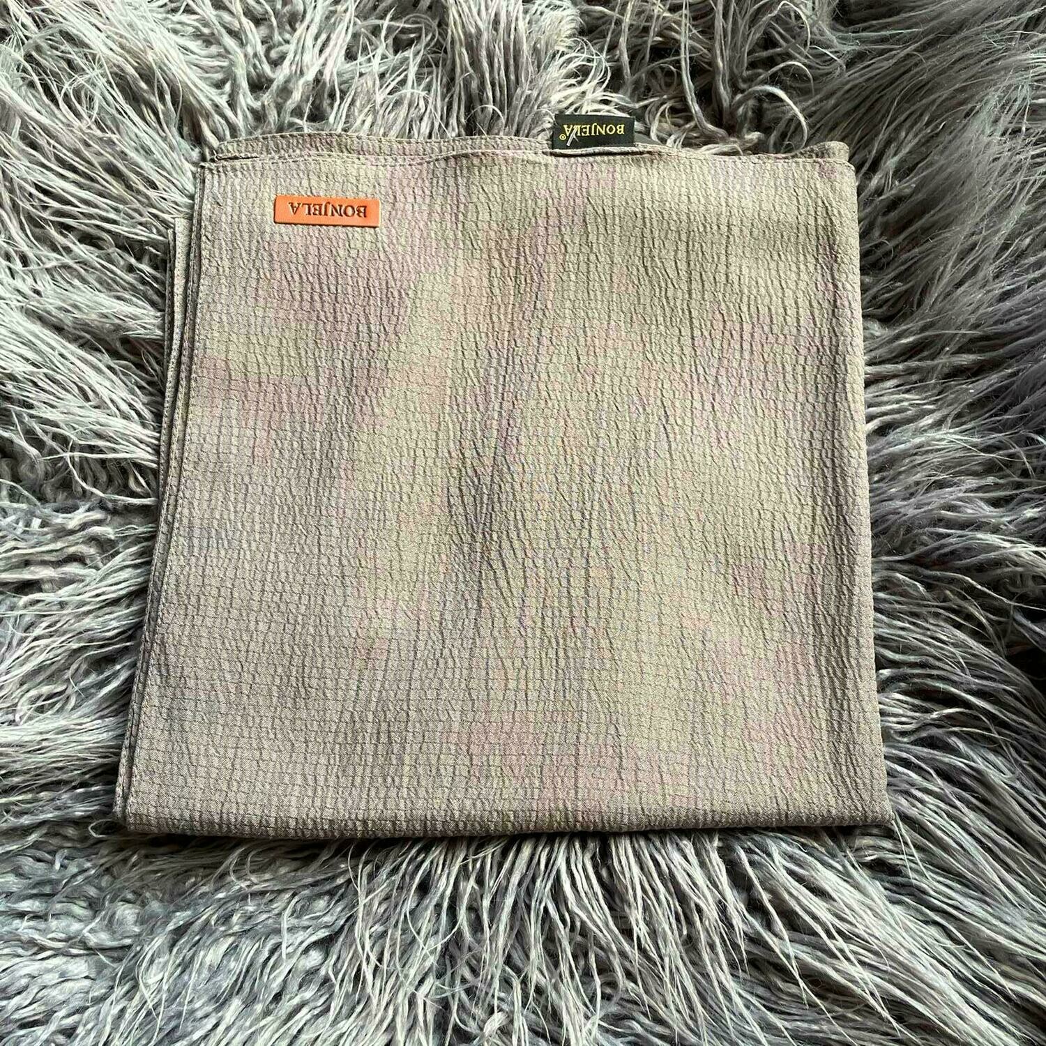 Taupe textured solid tichel