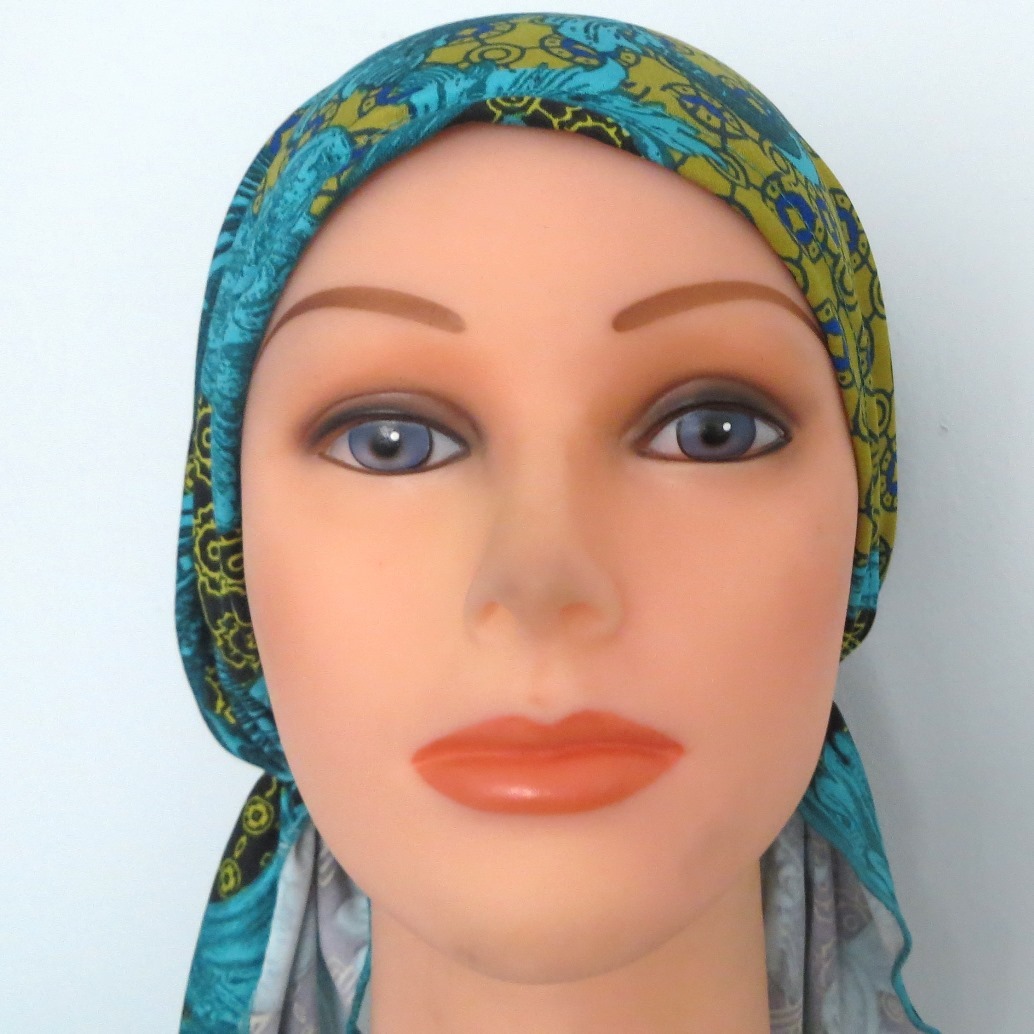 PreTied tichel green and more