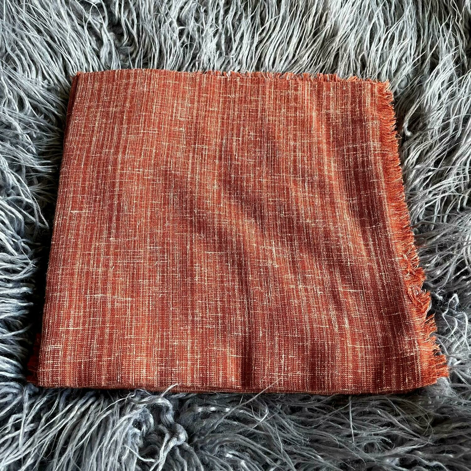 Burnt orange heathered look - soft fringe tichel