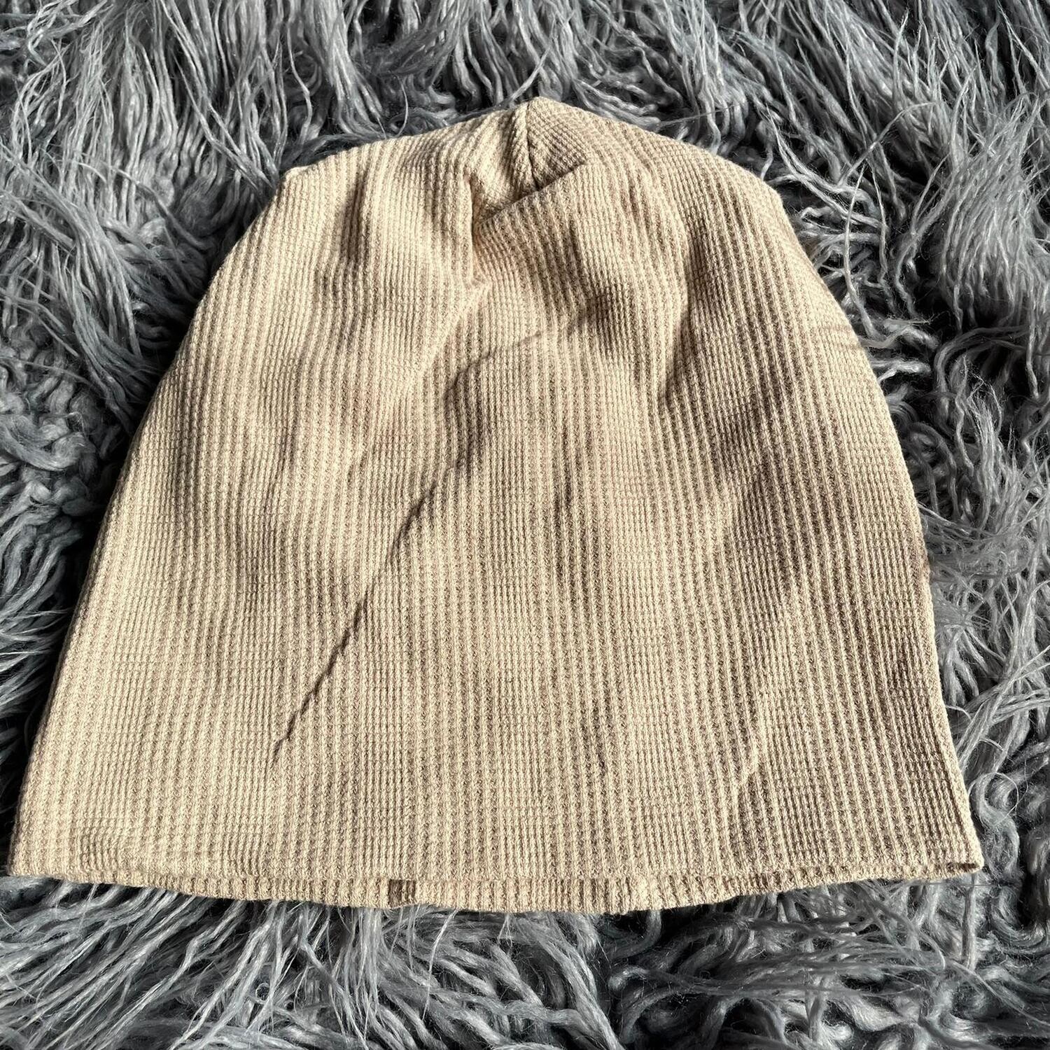 Beige new cotton beanie