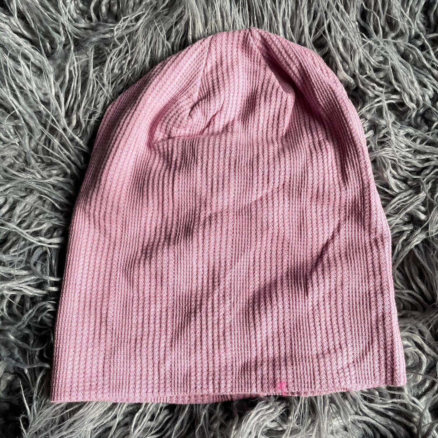 Pink new cotton beanie