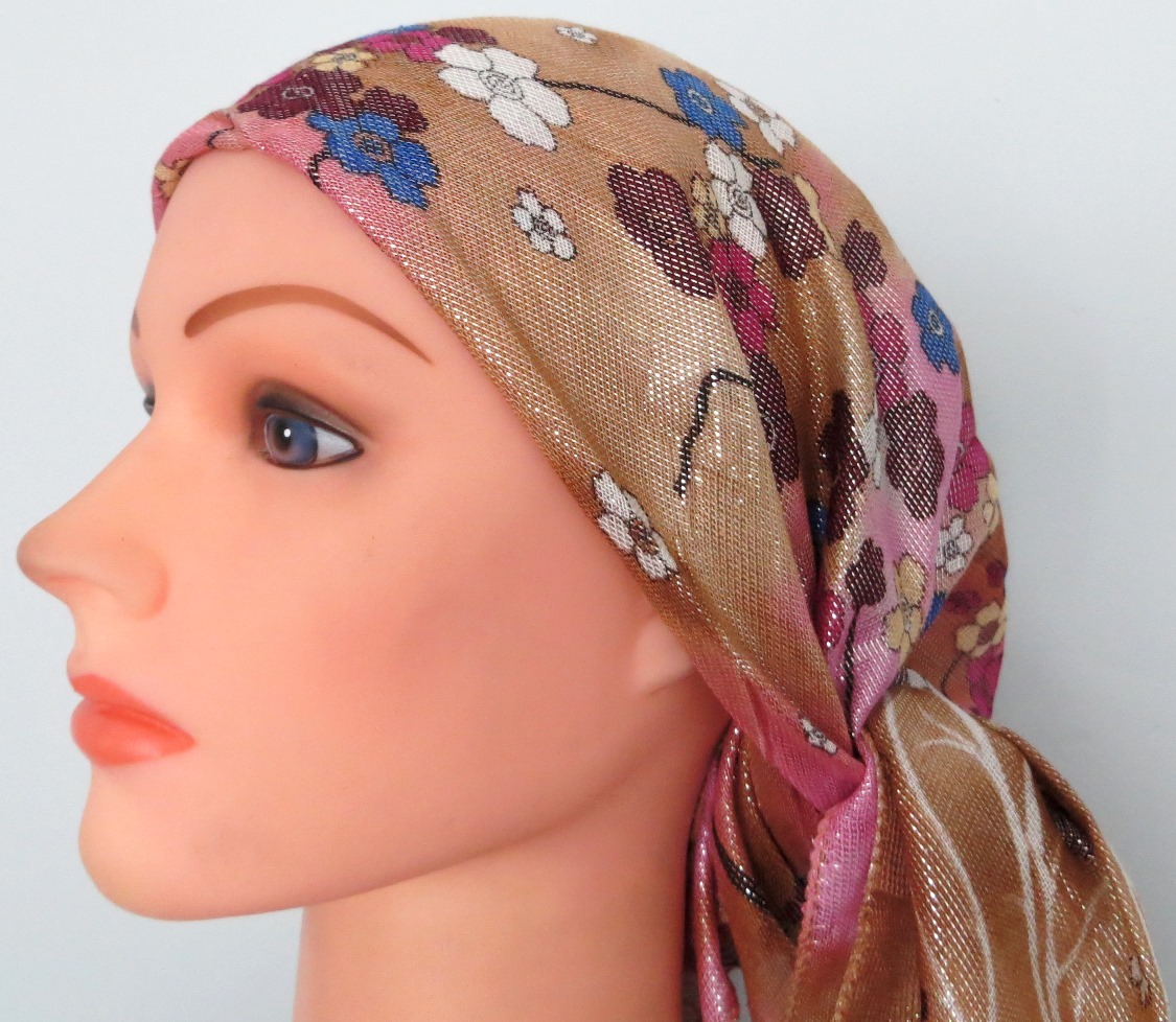 Pretty in pink smaller shimmering tichel