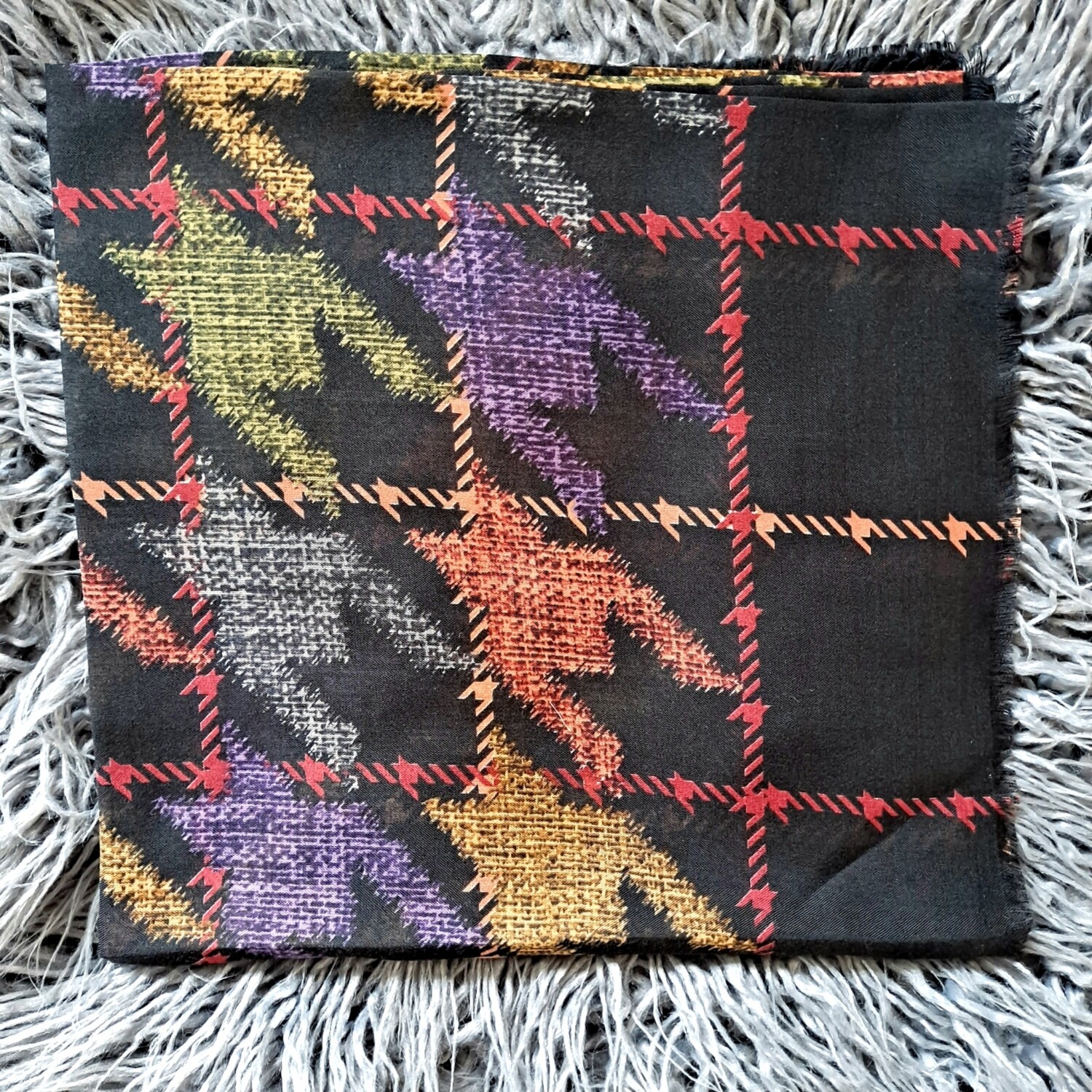 Black -  Turkish head scarve w/soft fringes