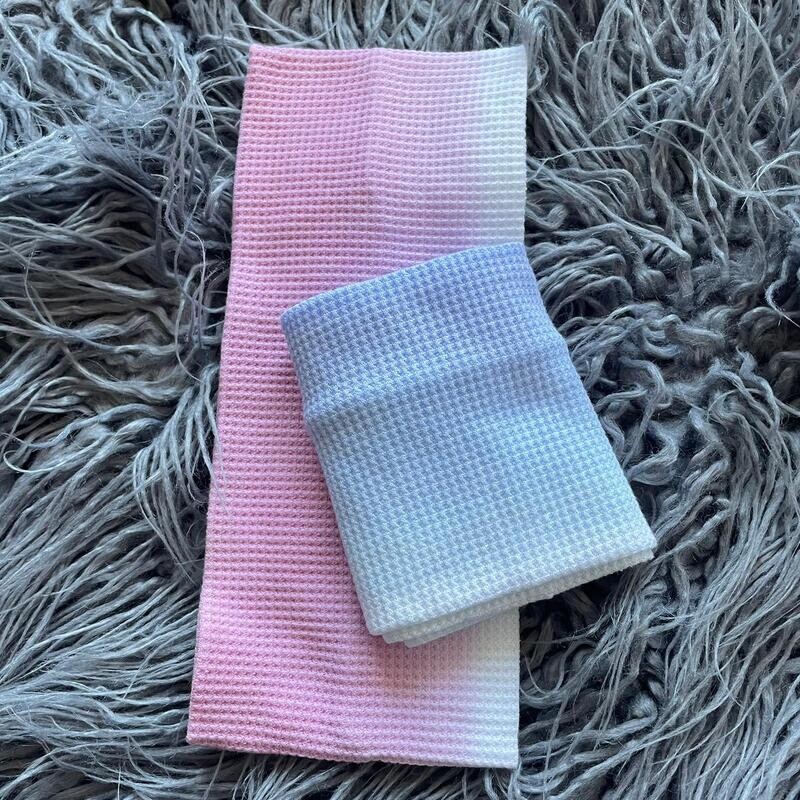 Ombre' & tie dyed waffle cotton headbands