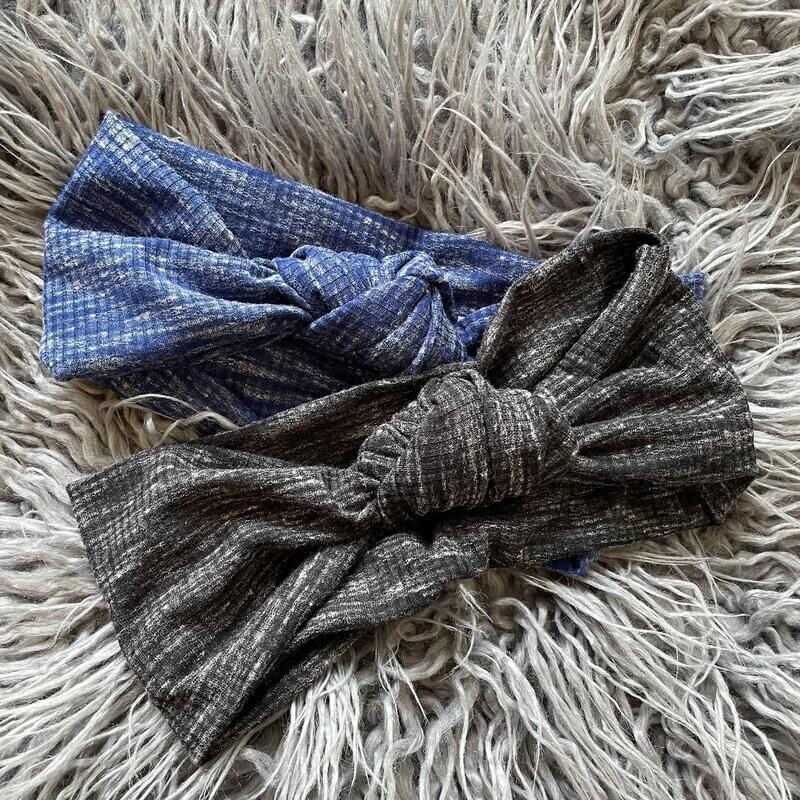 Heathered  knot cotton headband