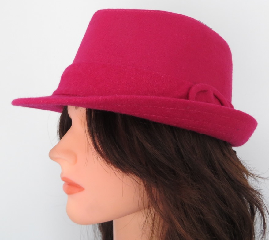 Deep pink fedora