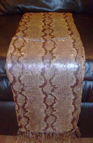 Brown on beige scarf