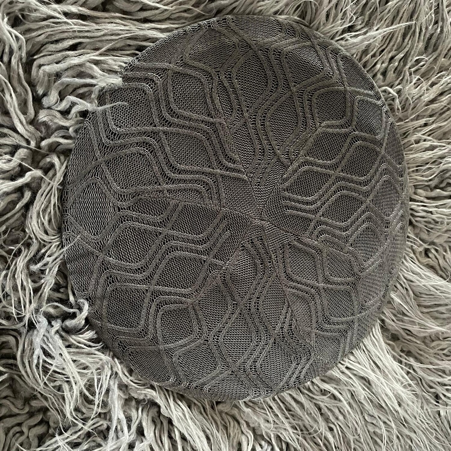 Gray summer wave lined snood/beret