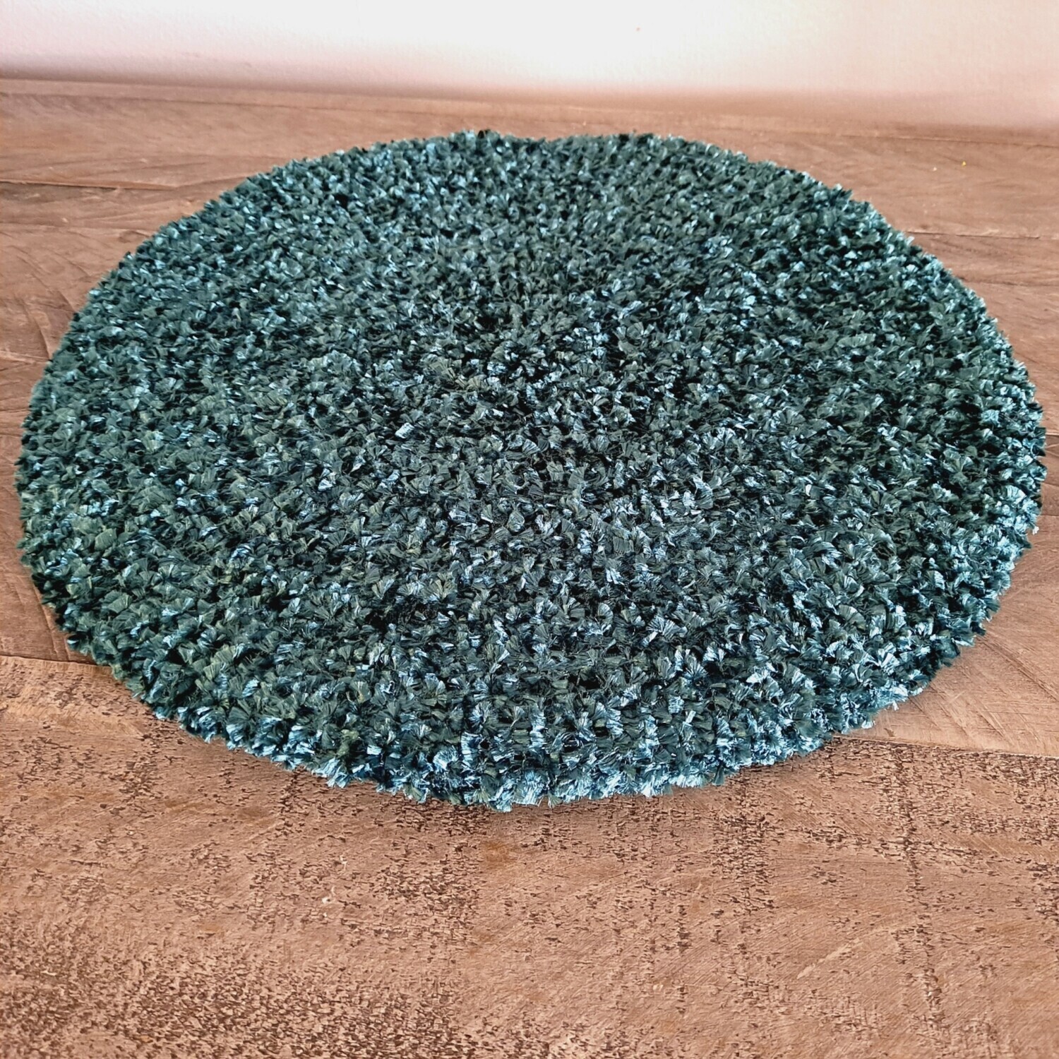 Teal green unlined chenille snood