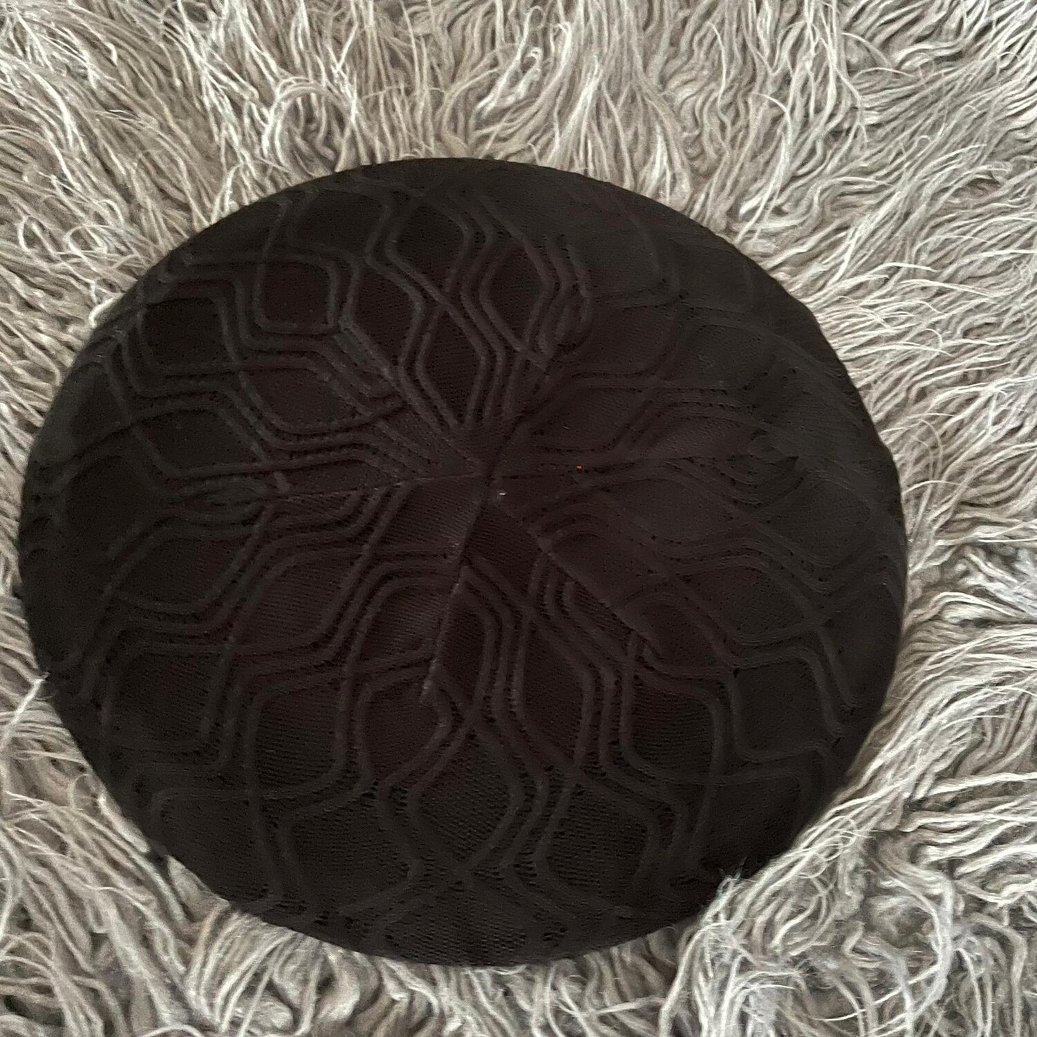 Black summer wave lined snood/beret