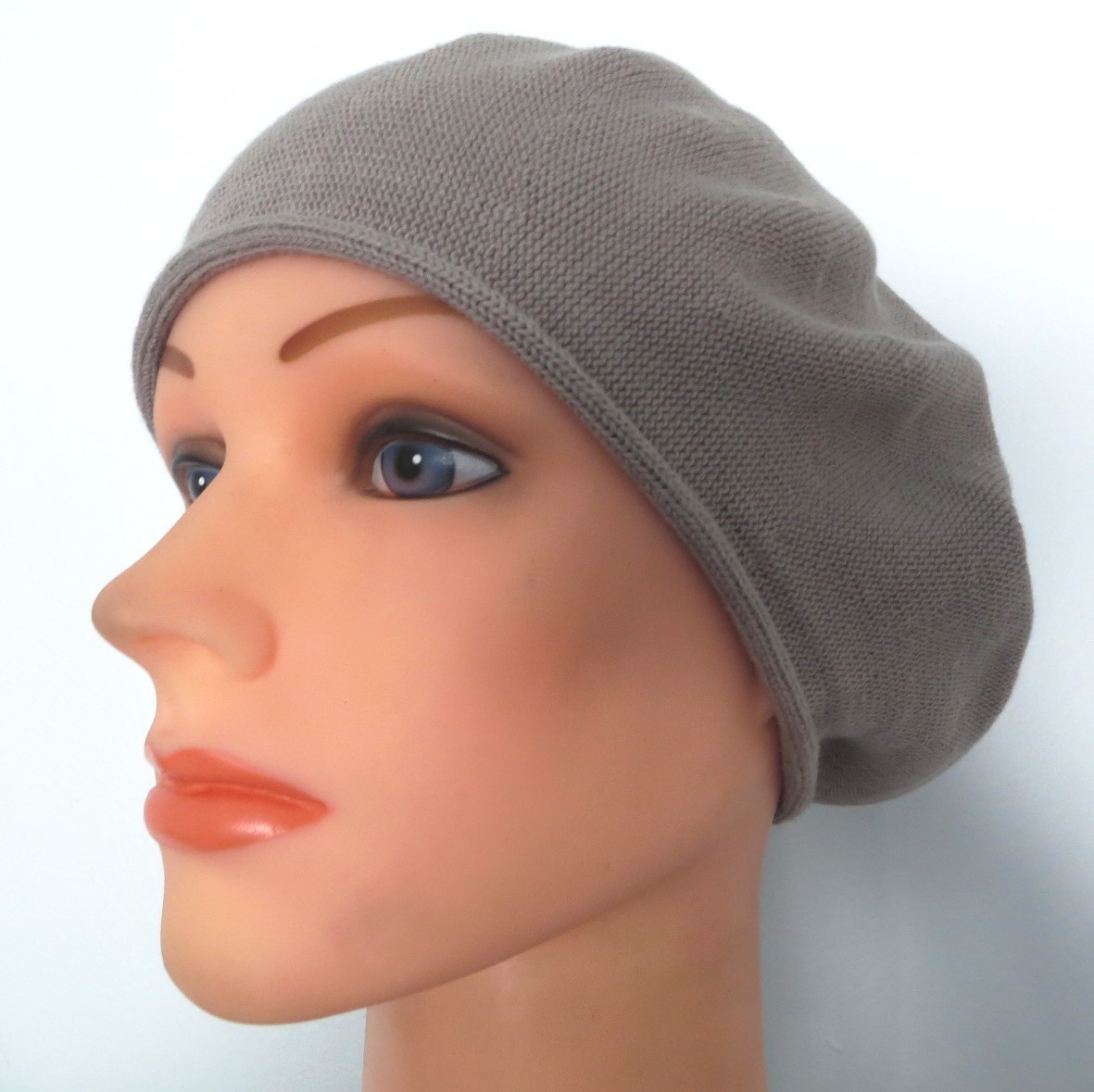 Cotton beret light gray