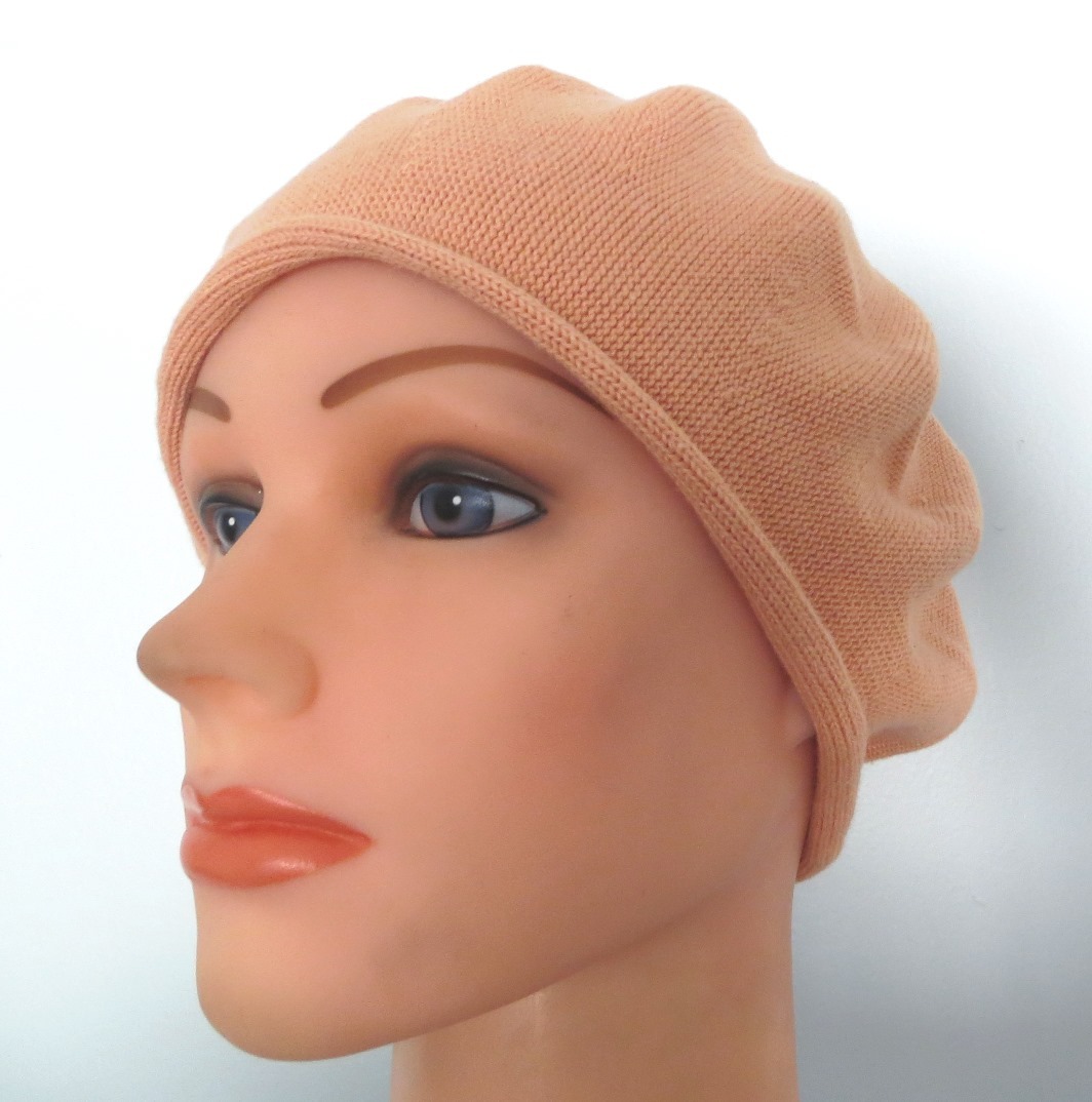Cotton beret peachy