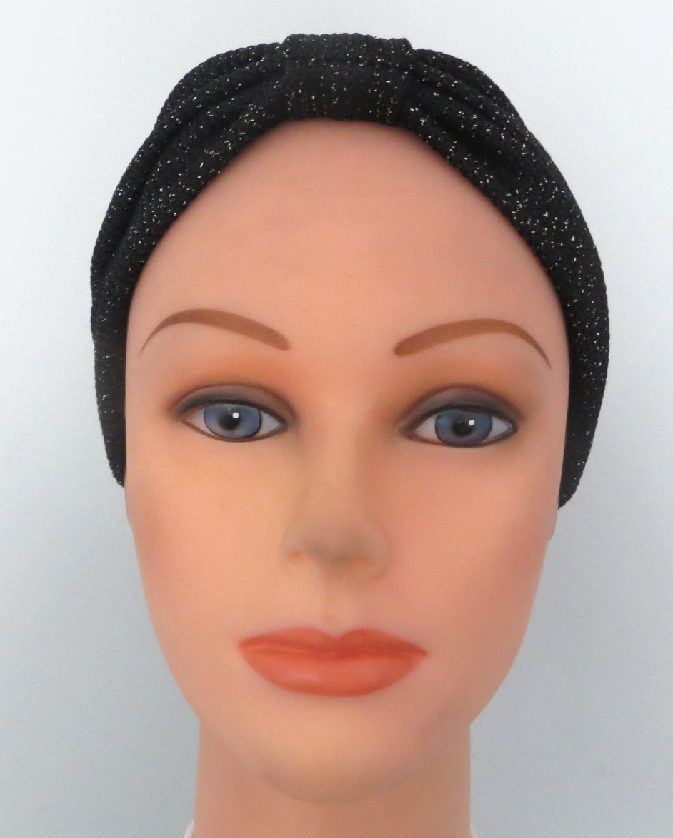 Black sparkly soft headband