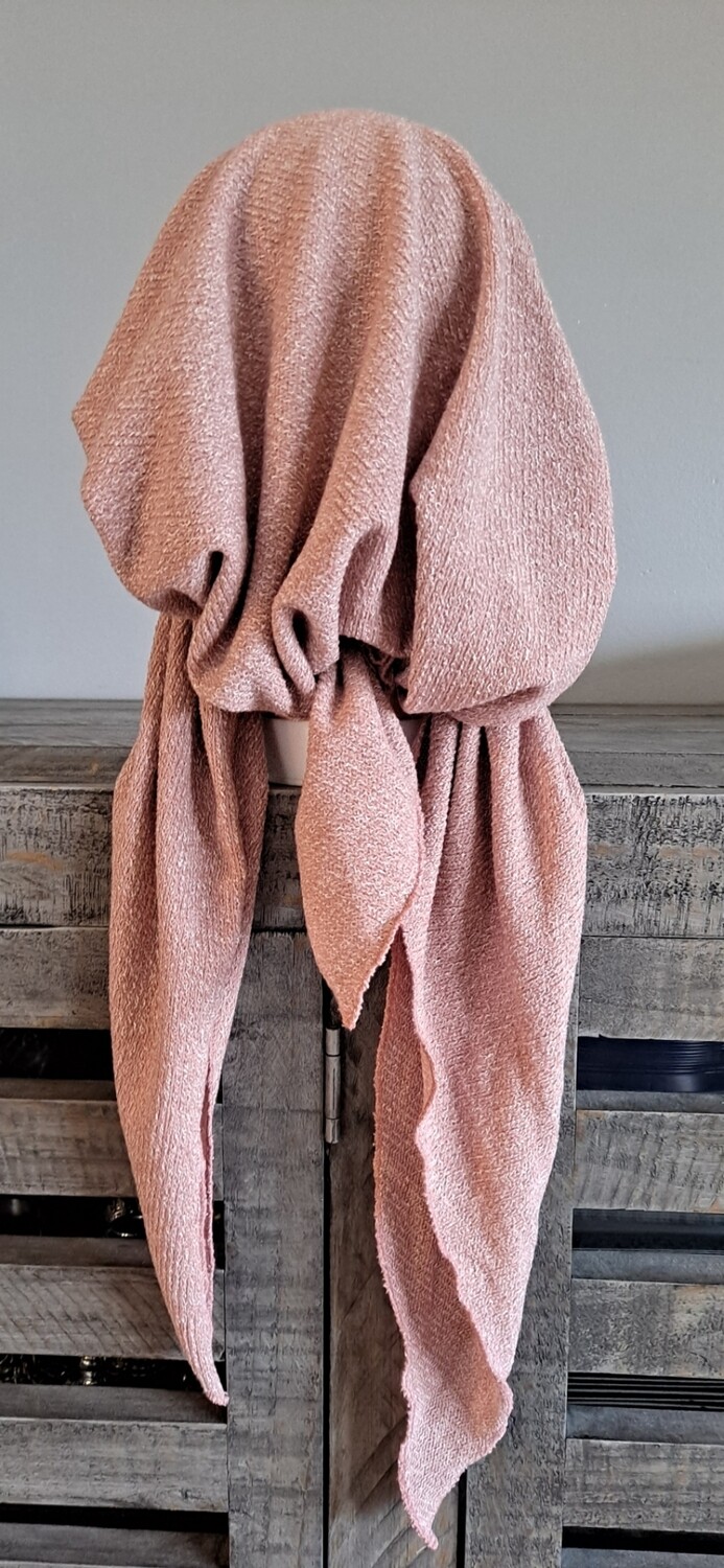 Blush  sweater material XL pretied tichel