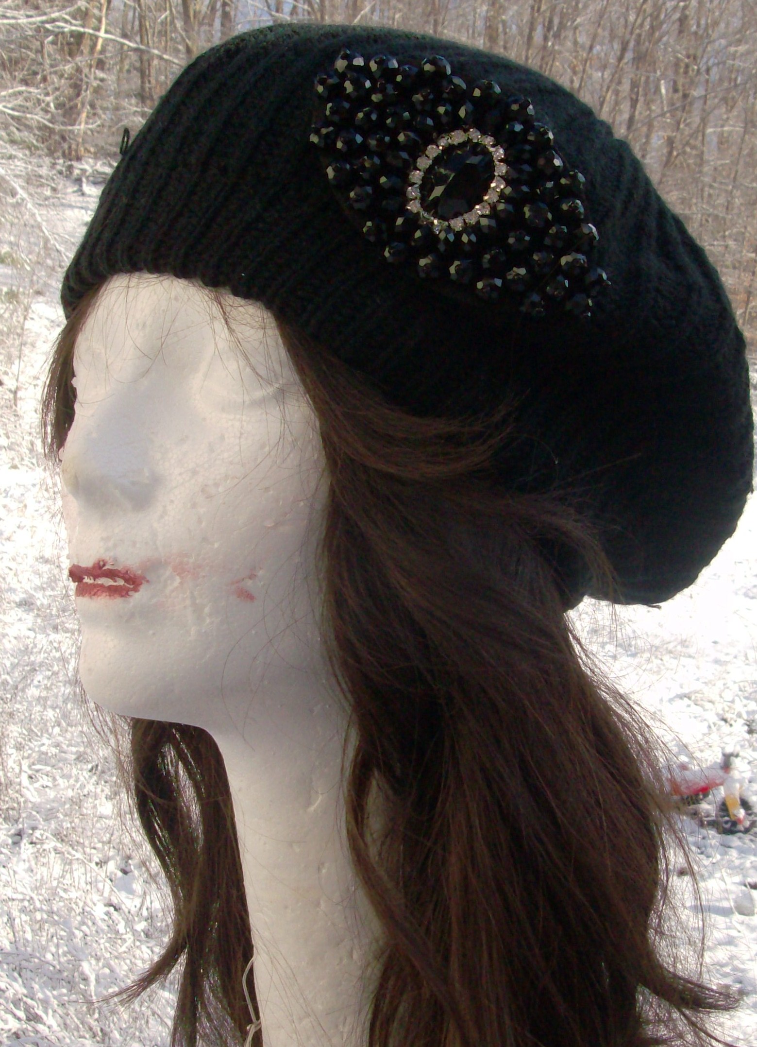 Chic beret black