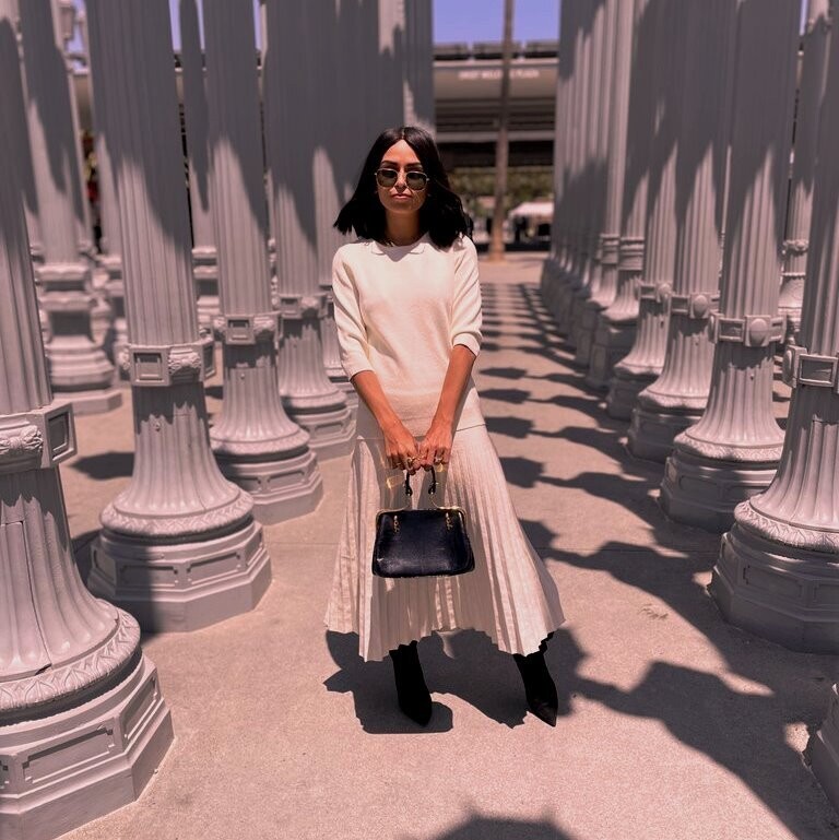 MM pleated skirts - cream (light beige)