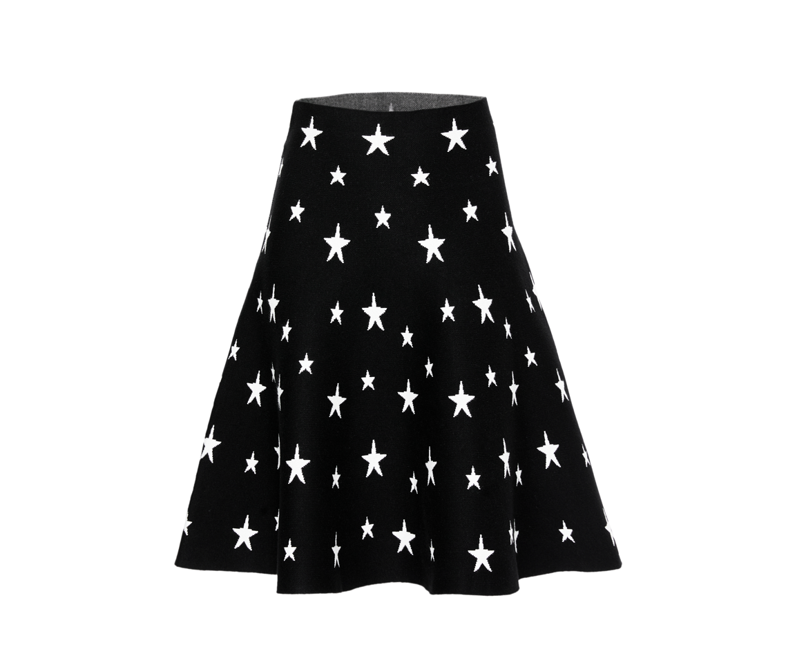 MM Skater Skirt - black/white star
