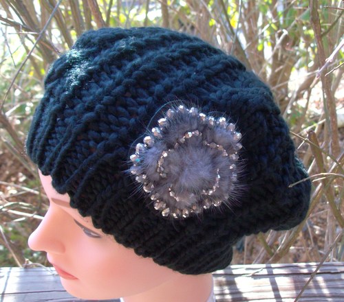 Chic beret black