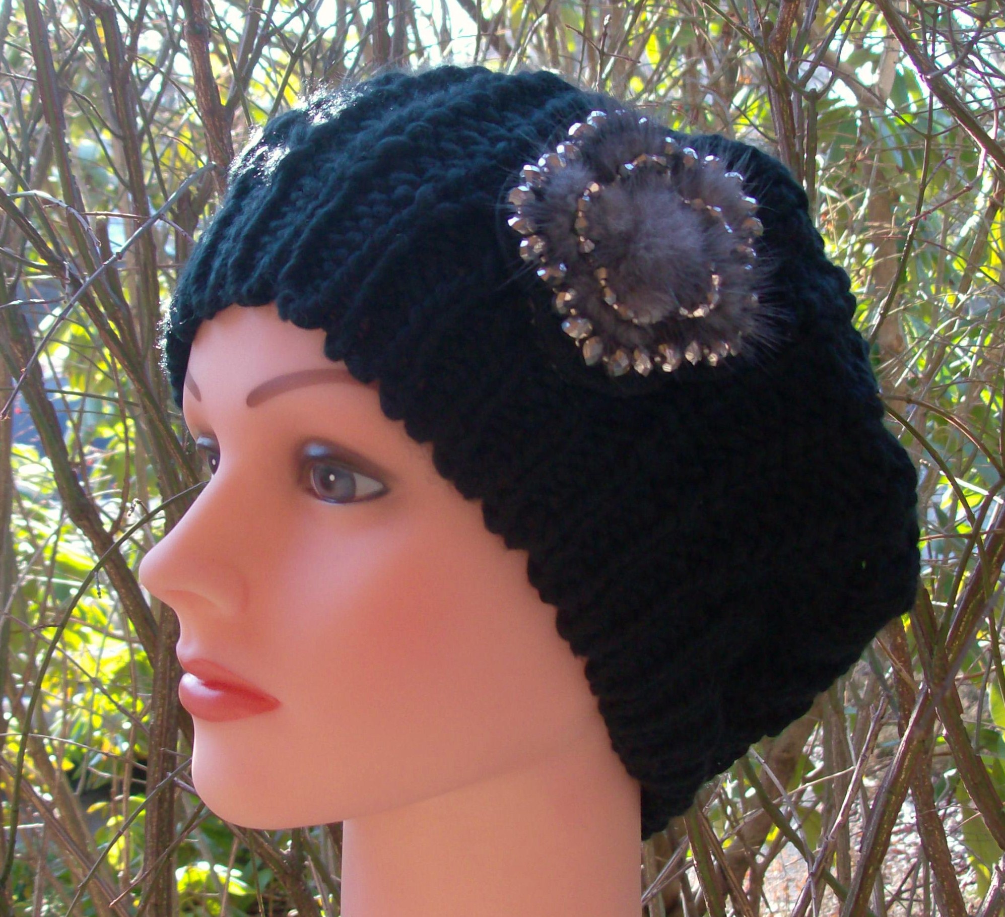 Chic beret black
