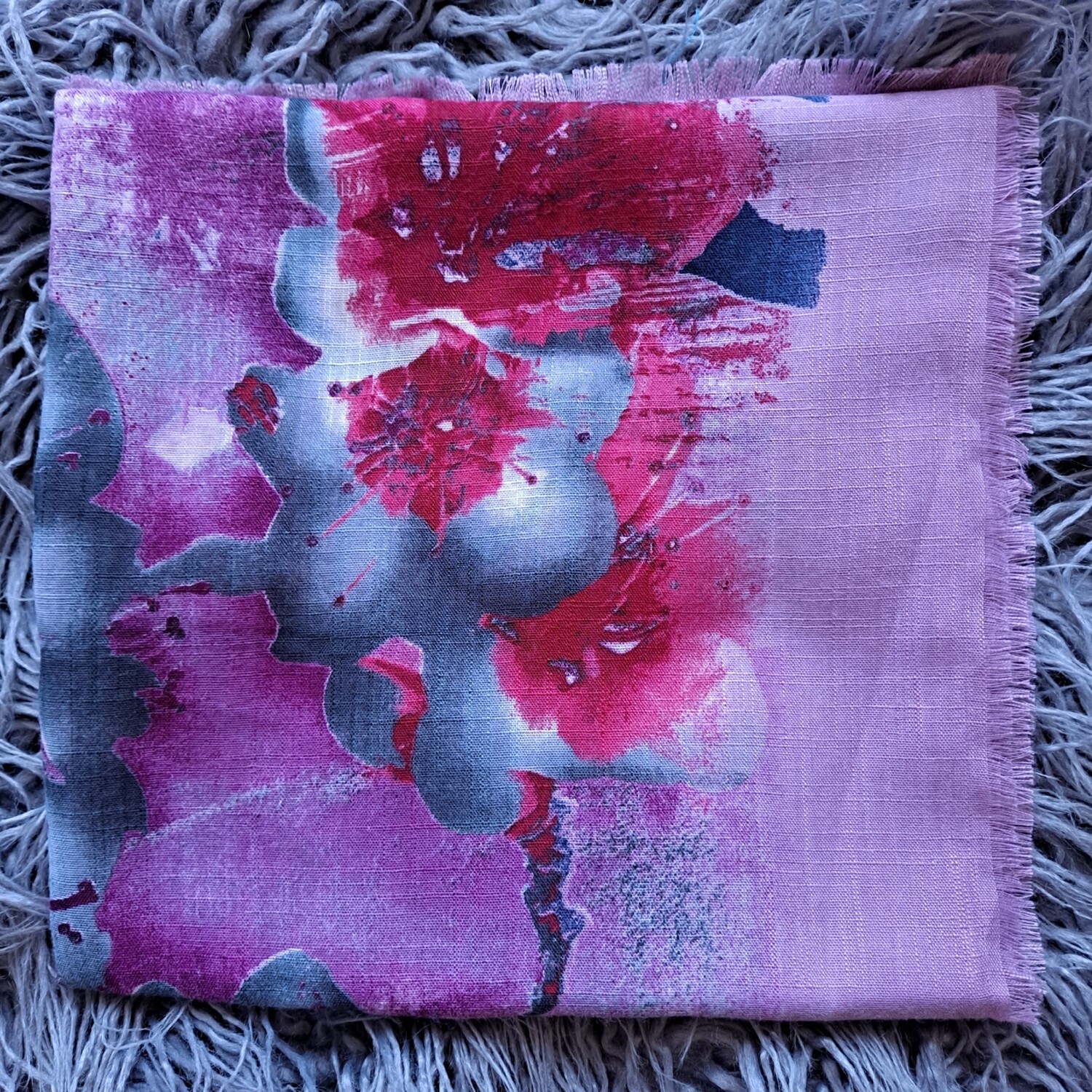 Pink/mauve - floral soft fringes tichel