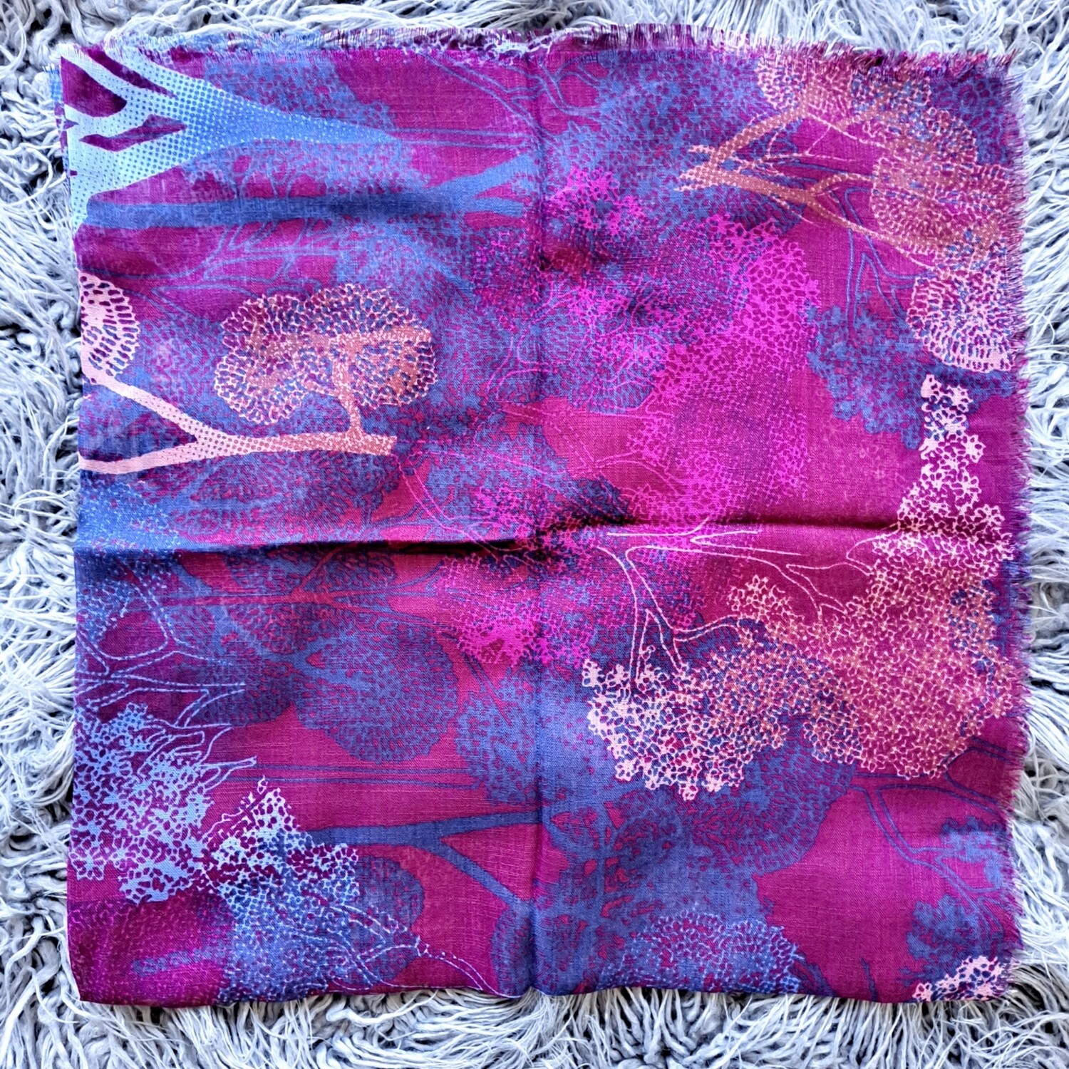 Burgundy - soft fringes tichel