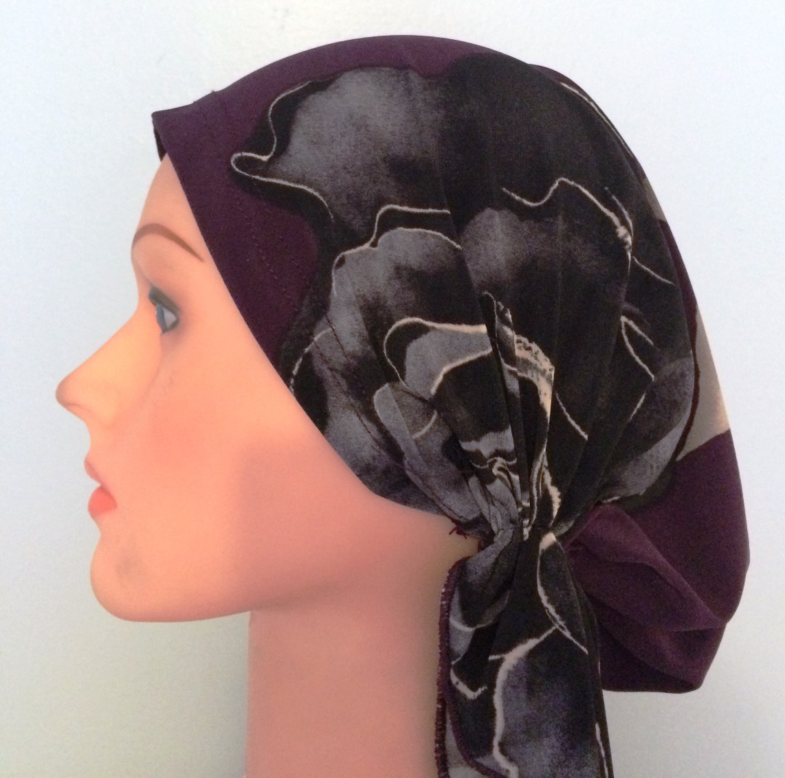 Pre tied tichel green and brown