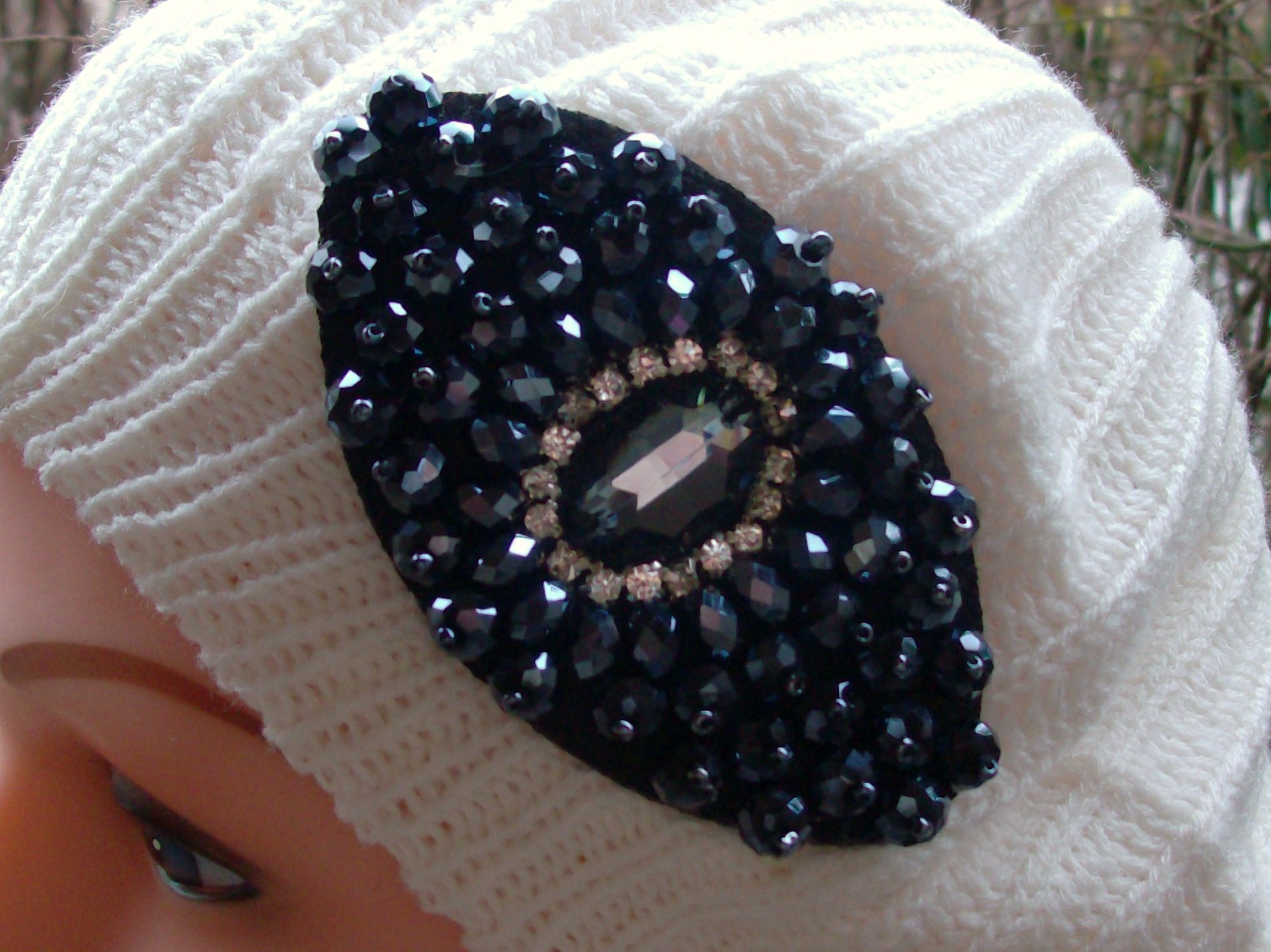 Chic beret off white