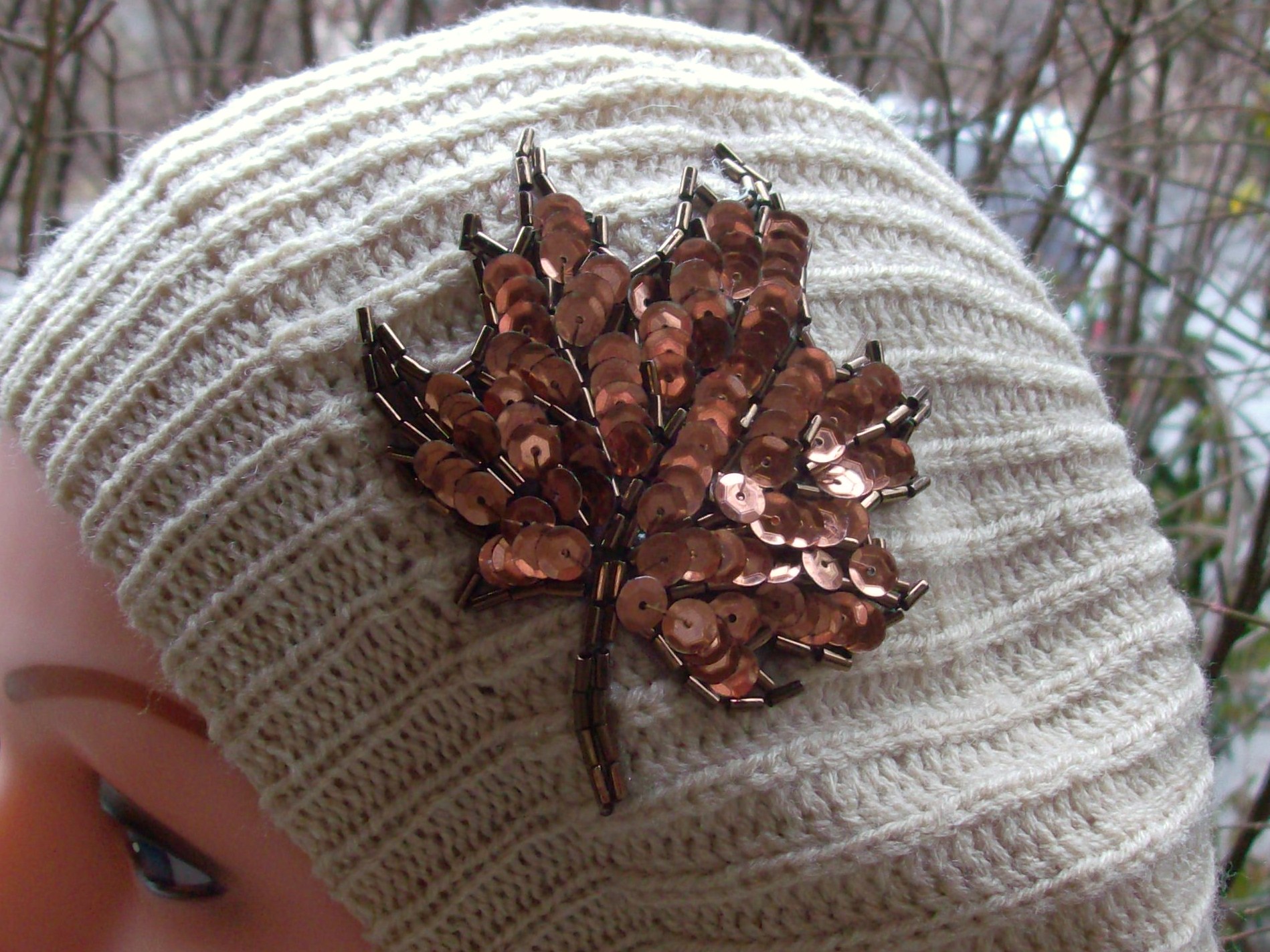 Chic beret beige