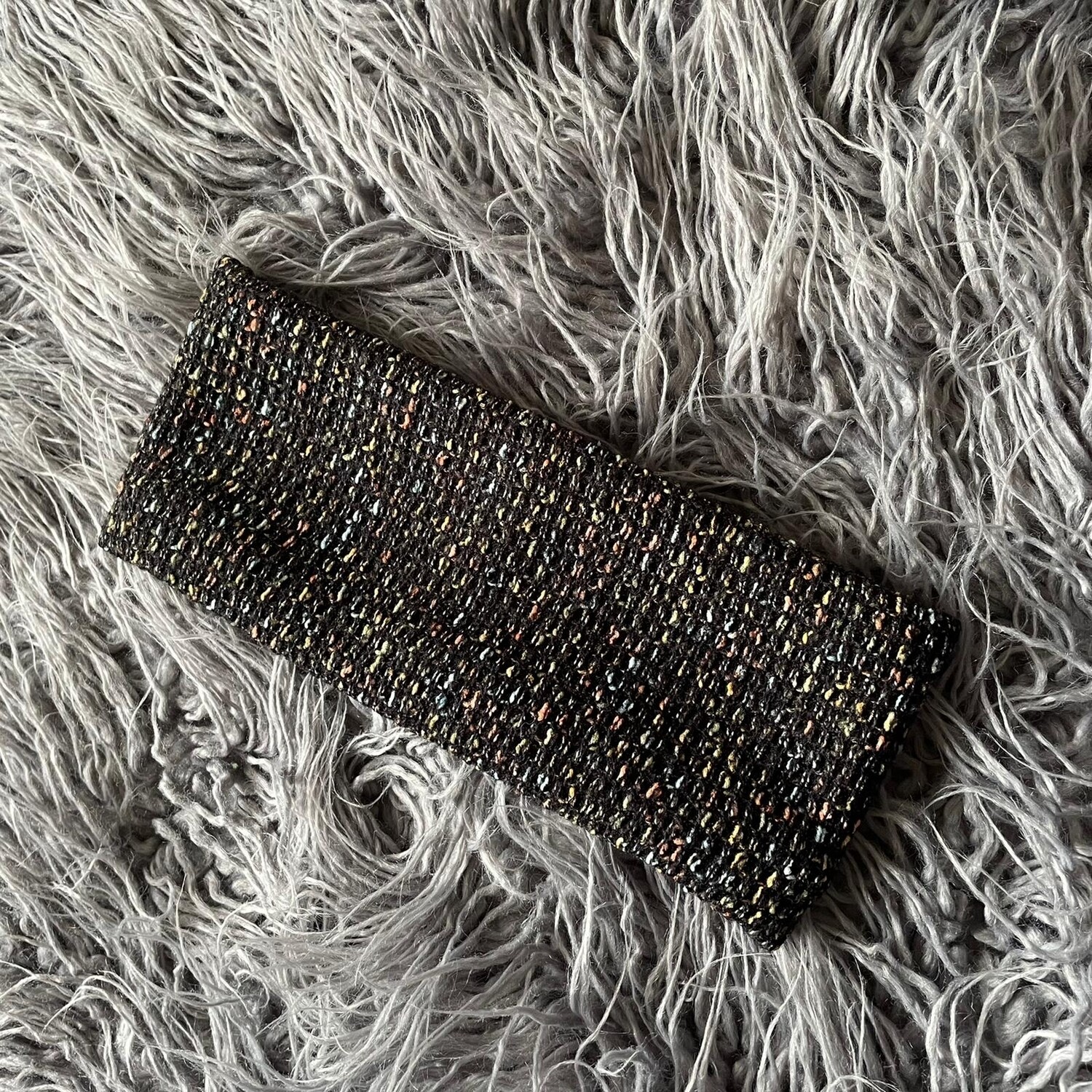 Colored Tweed flat headbands, choose: black