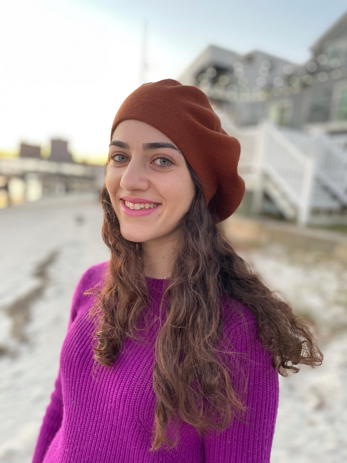 Softest beret with fur