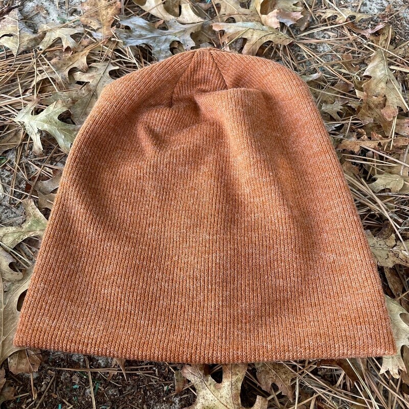 Lux knit beanie - honey orange