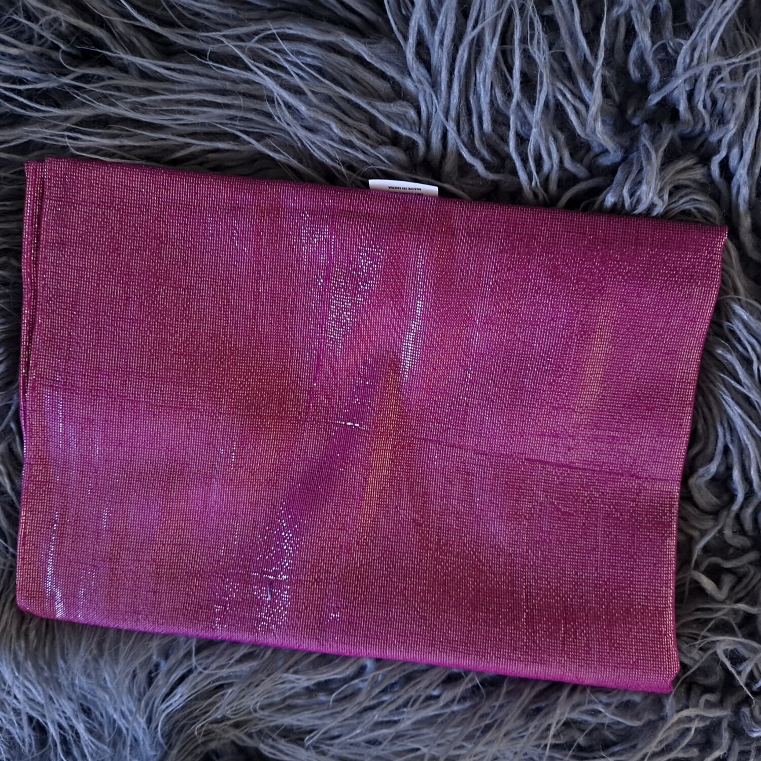 Fuchsia shimmer tichel