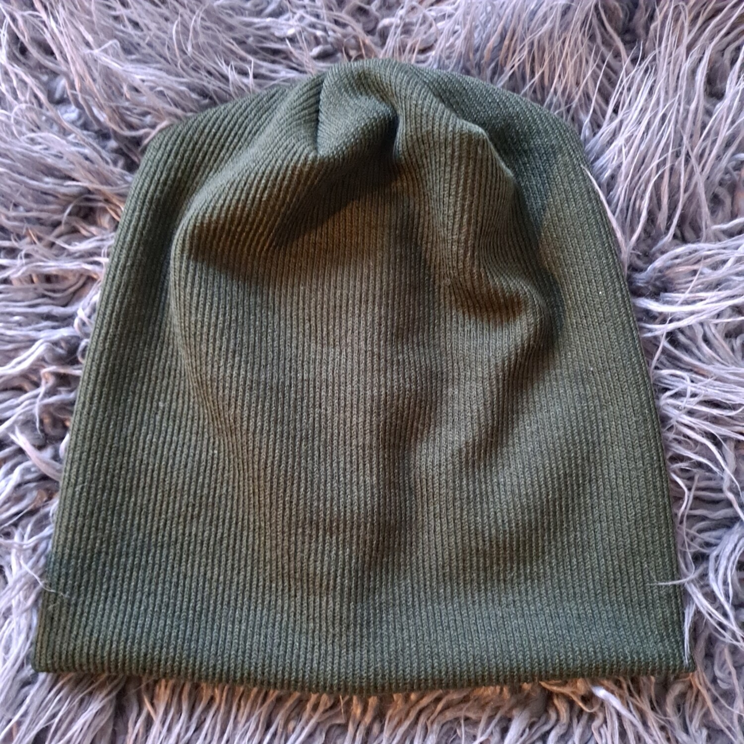 Lux knit beanie - army green