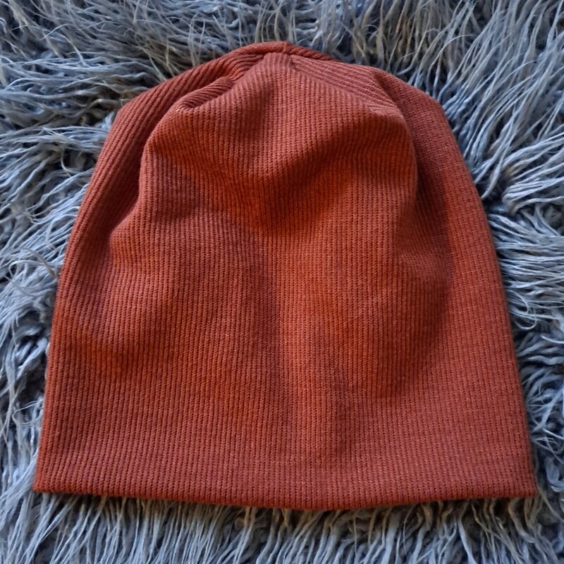 Lux knit beanie - deep pumpkin