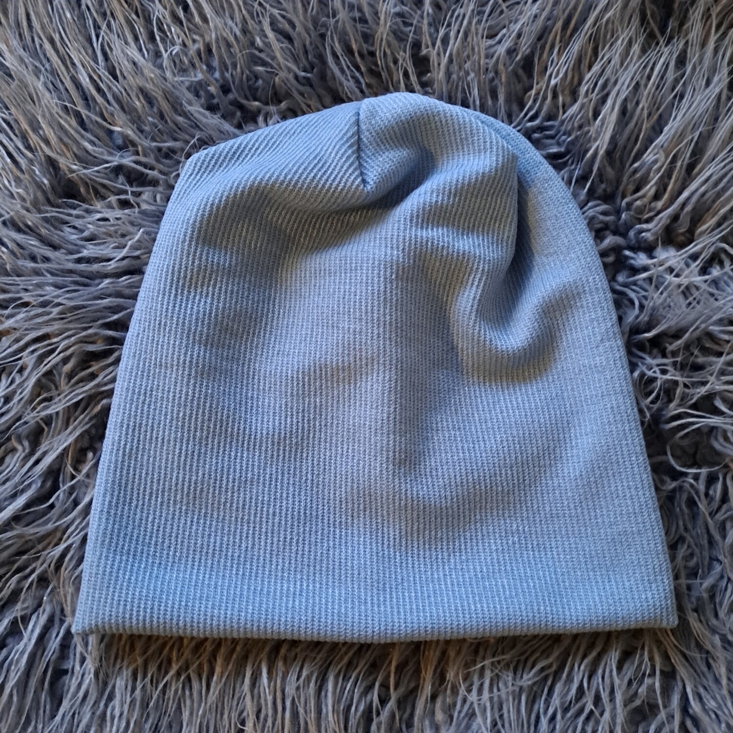 Lux knit beanie - light dusty blue